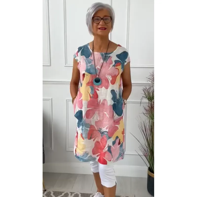 Montana -  Comfortable Dress with Butterfly Print