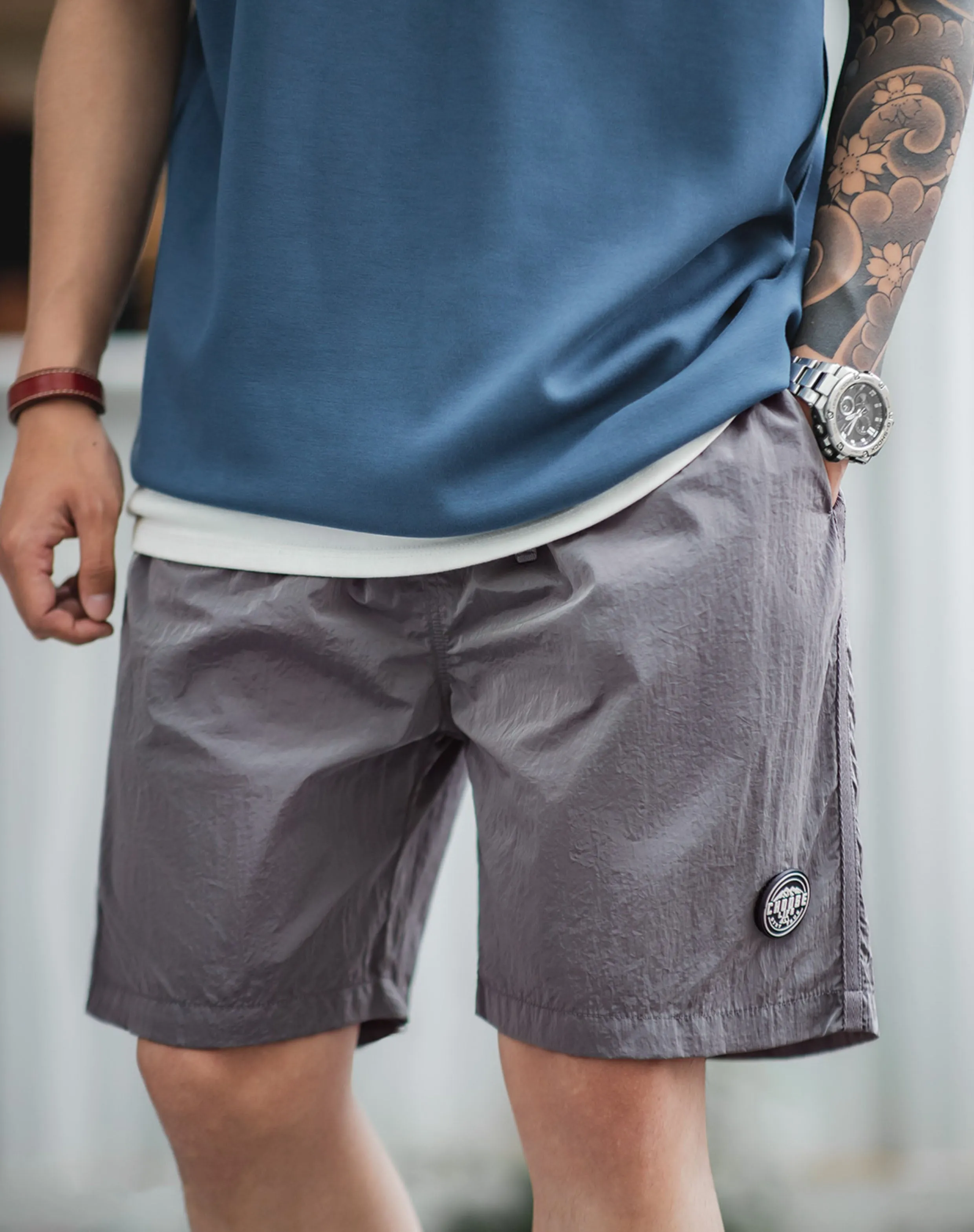 Mountain Light And Thin Nylon Function Wrinkle Men's Shorts