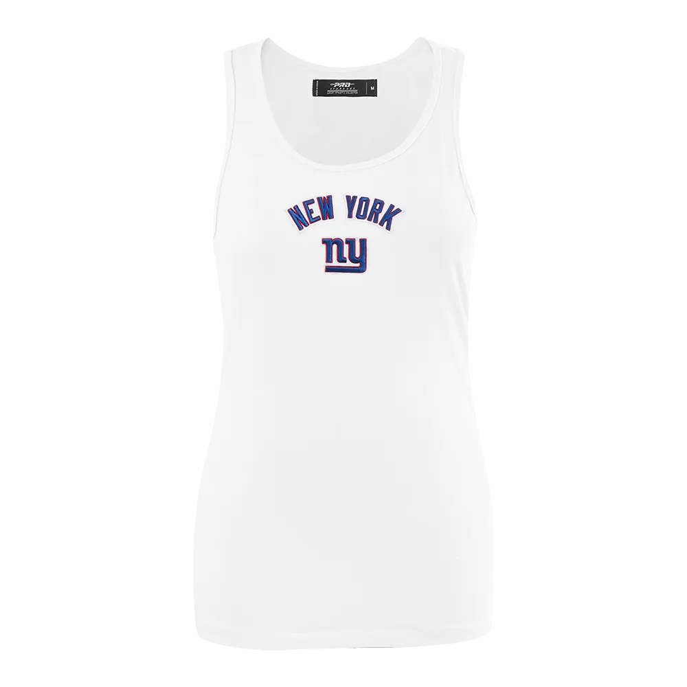 NFL NEW YORK GIANTS CLASSIC WOMEN'S RELAXED FIT RACERBACK (WHITE)