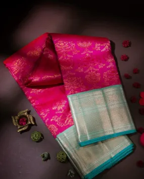 Radiant Dark Pink Soft Silk Saree With Aplomb Blouse Piece