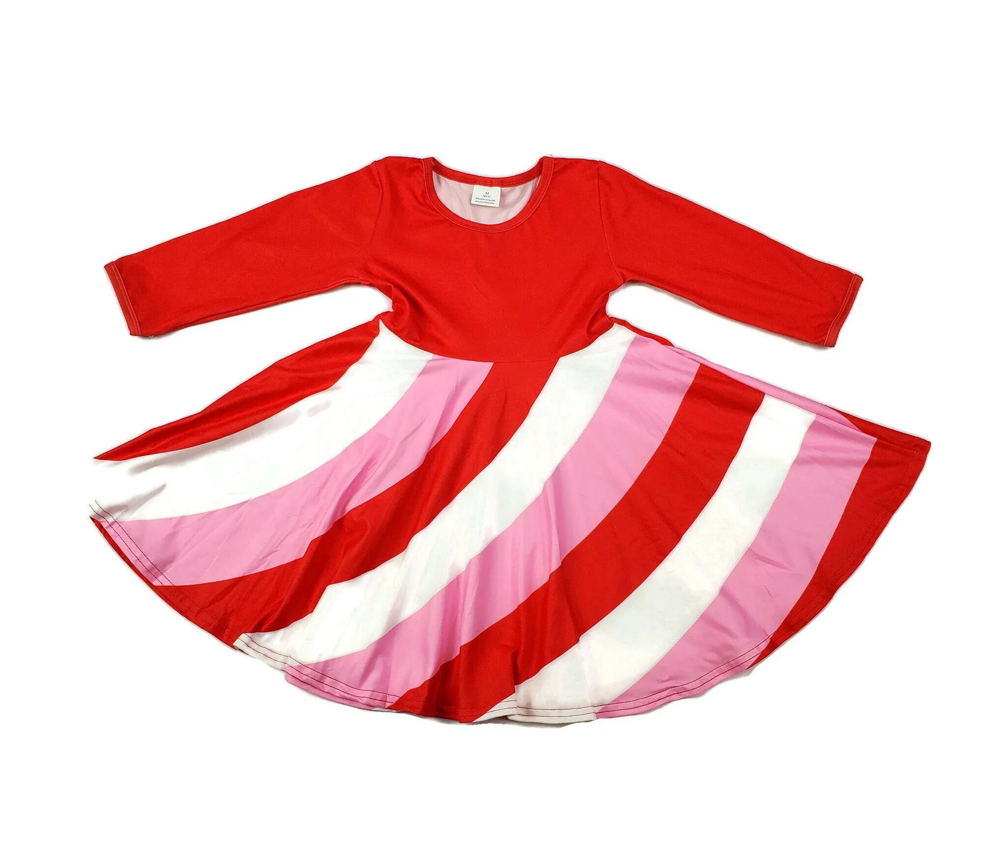 Red Hue Twirl Milk Silk Dress