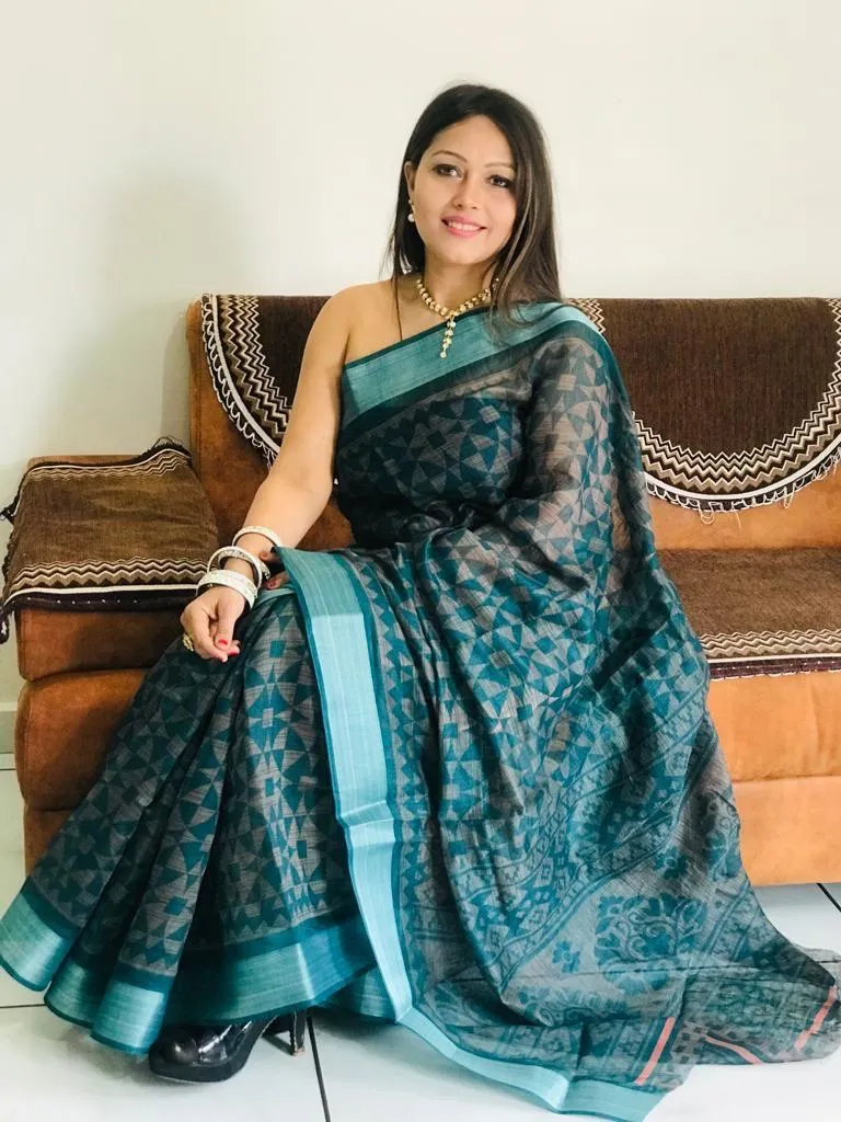 Risha Silk Soft Cotton saree