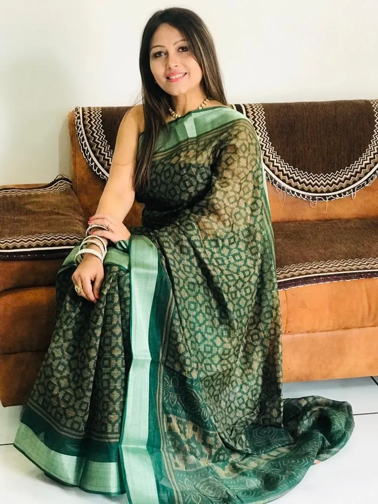 Risha Silk Soft Cotton saree