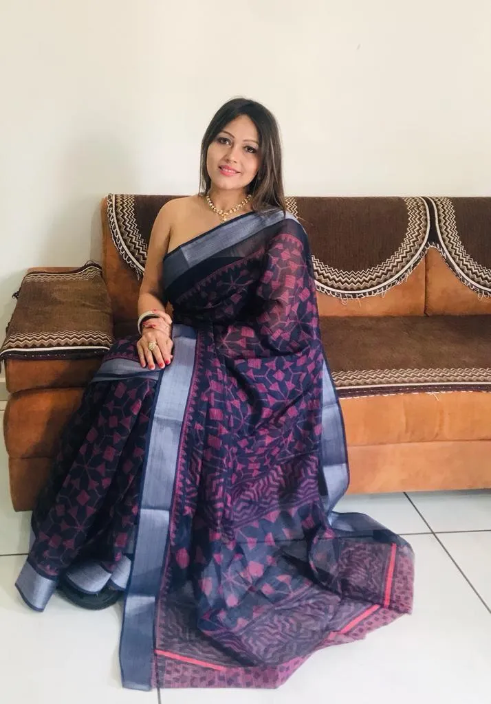 Risha Silk Soft Cotton saree