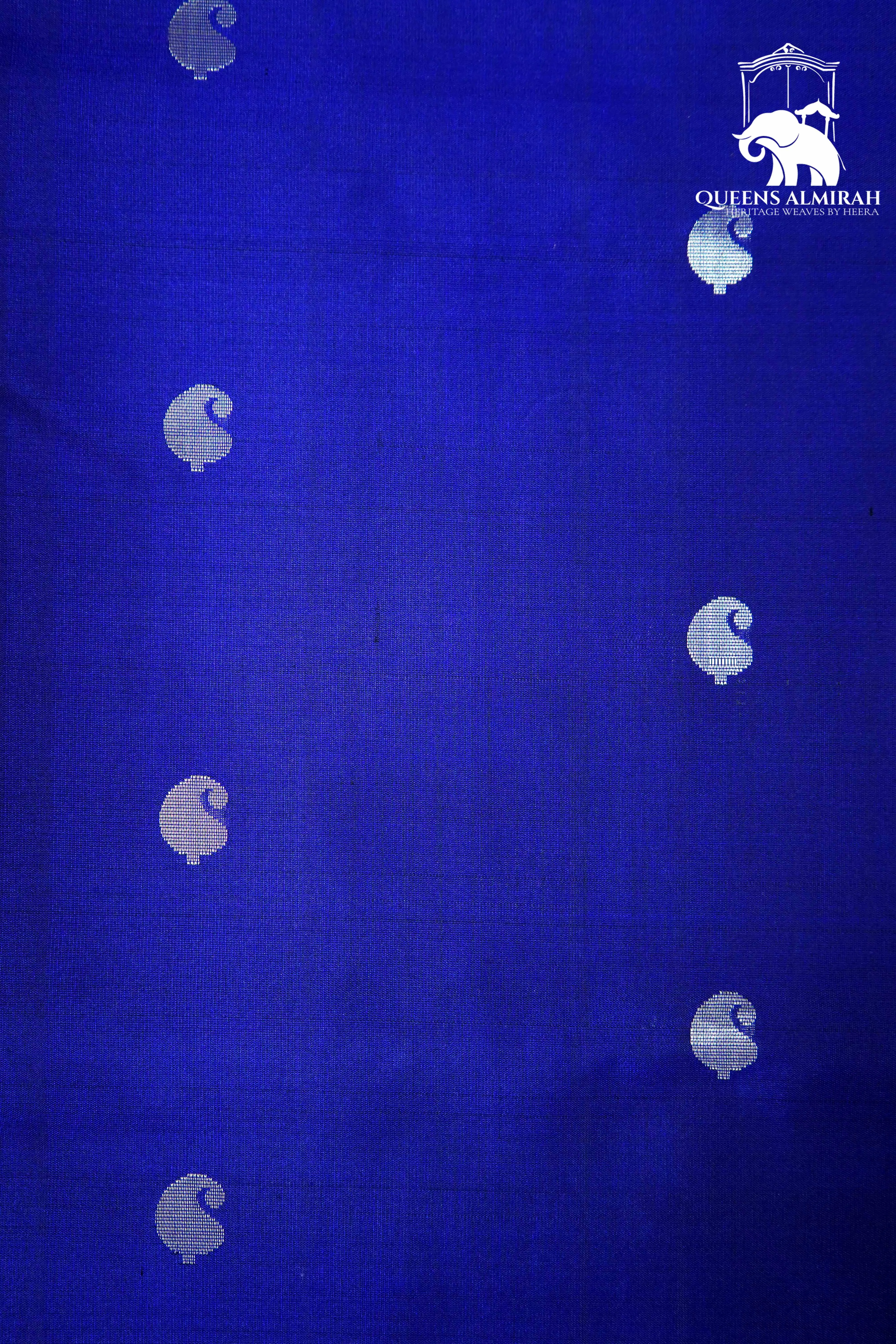 ROYAL BLUE WITH MURKY GREEN SOFT SILK SAREE