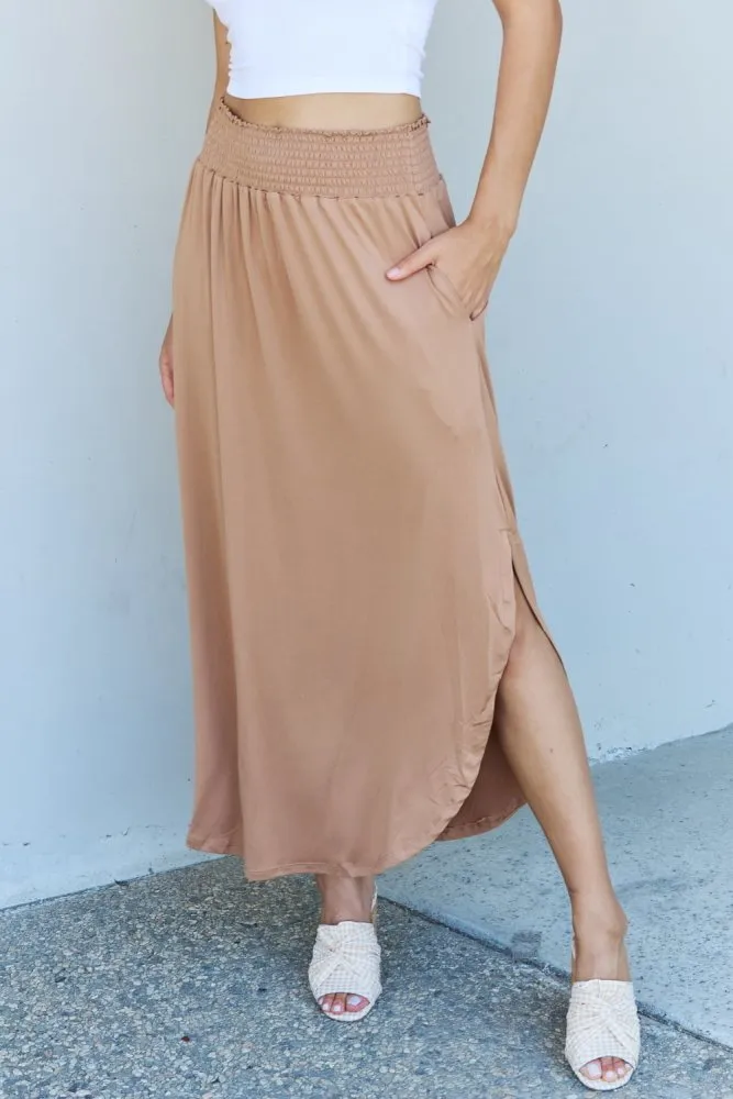 Sandy Dune Maxi Split Hem Skirt