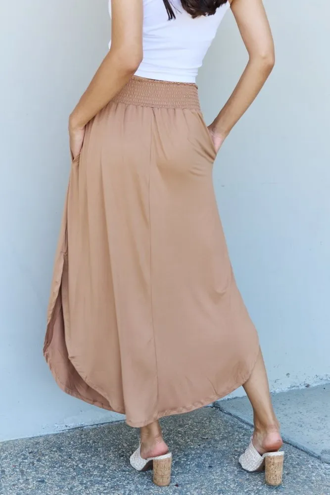 Sandy Dune Maxi Split Hem Skirt