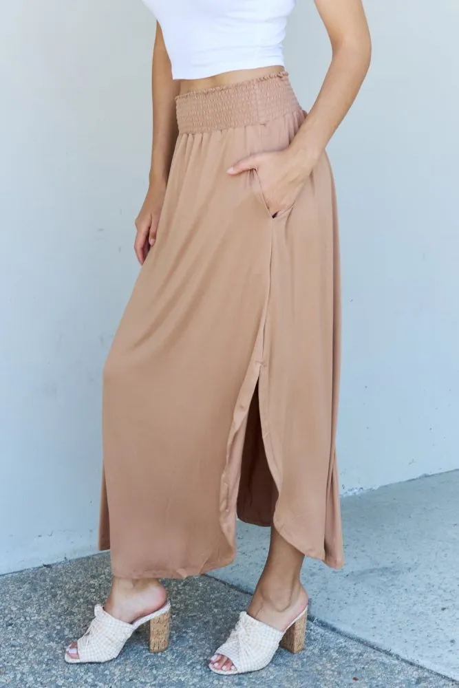 Sandy Dune Maxi Split Hem Skirt