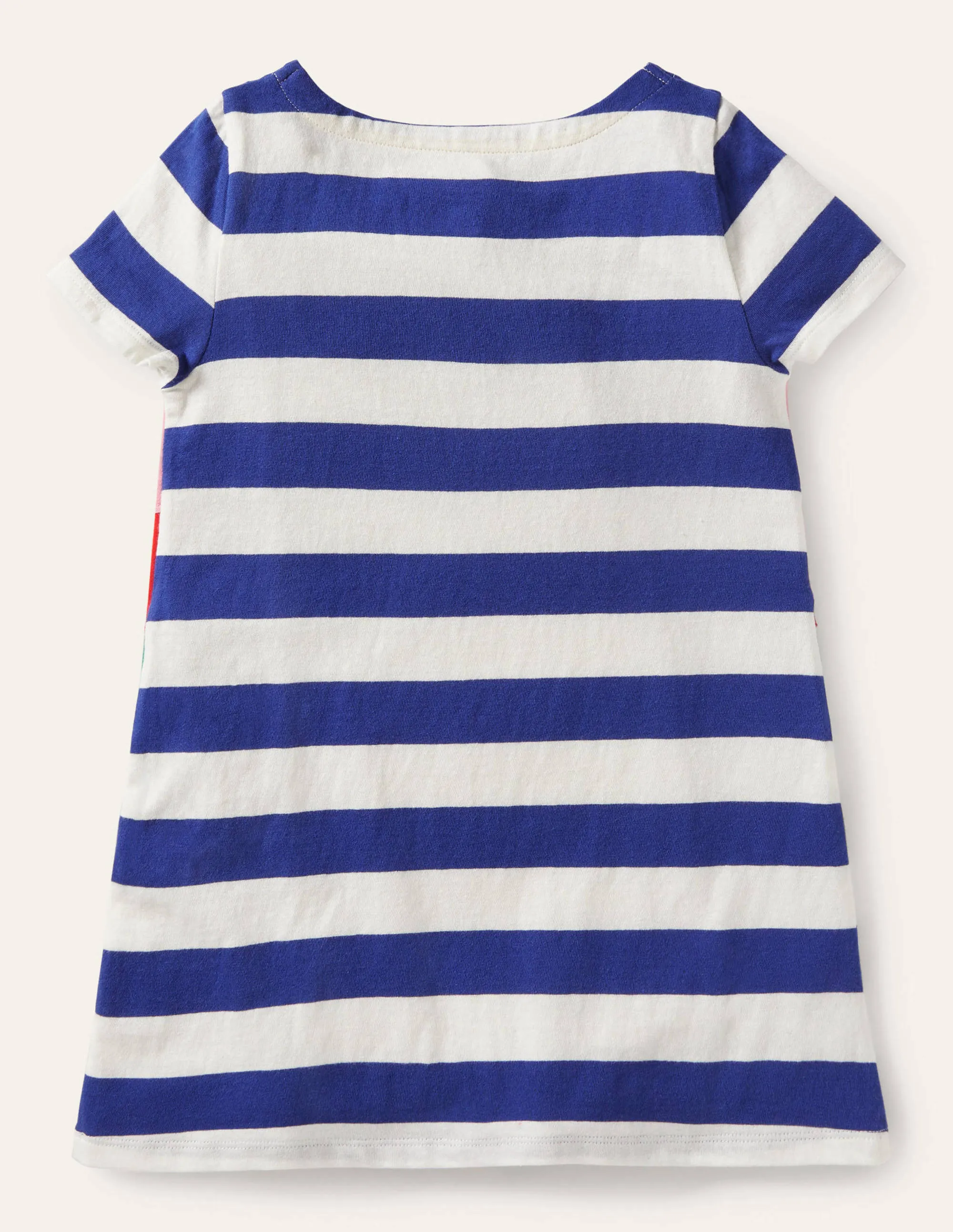 Short Sleeve Appliqué Tunic-Blue Wave/Ivory Seahorse