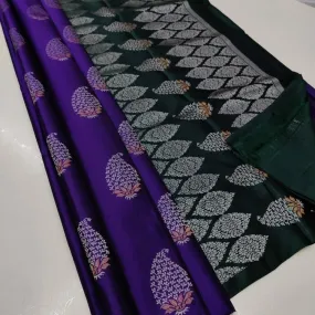 Sizzling Royal Blue Soft Silk Saree With Tantalizing Blouse Piece