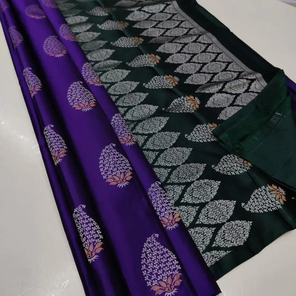 Sizzling Royal Blue Soft Silk Saree With Tantalizing Blouse Piece