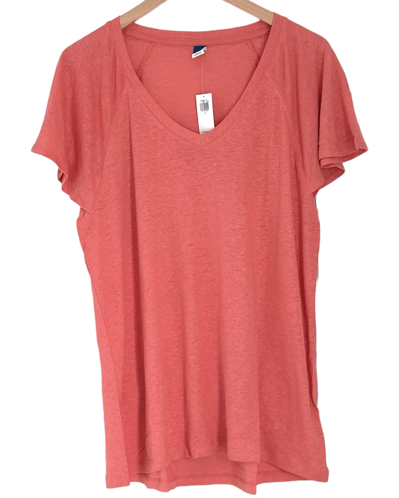 Soft Autumn Aspen V-Neck Linen Tunic Tee