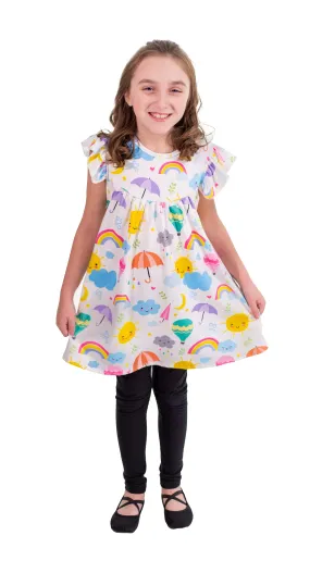 Spring Friends Milk Silk Flutter Dress