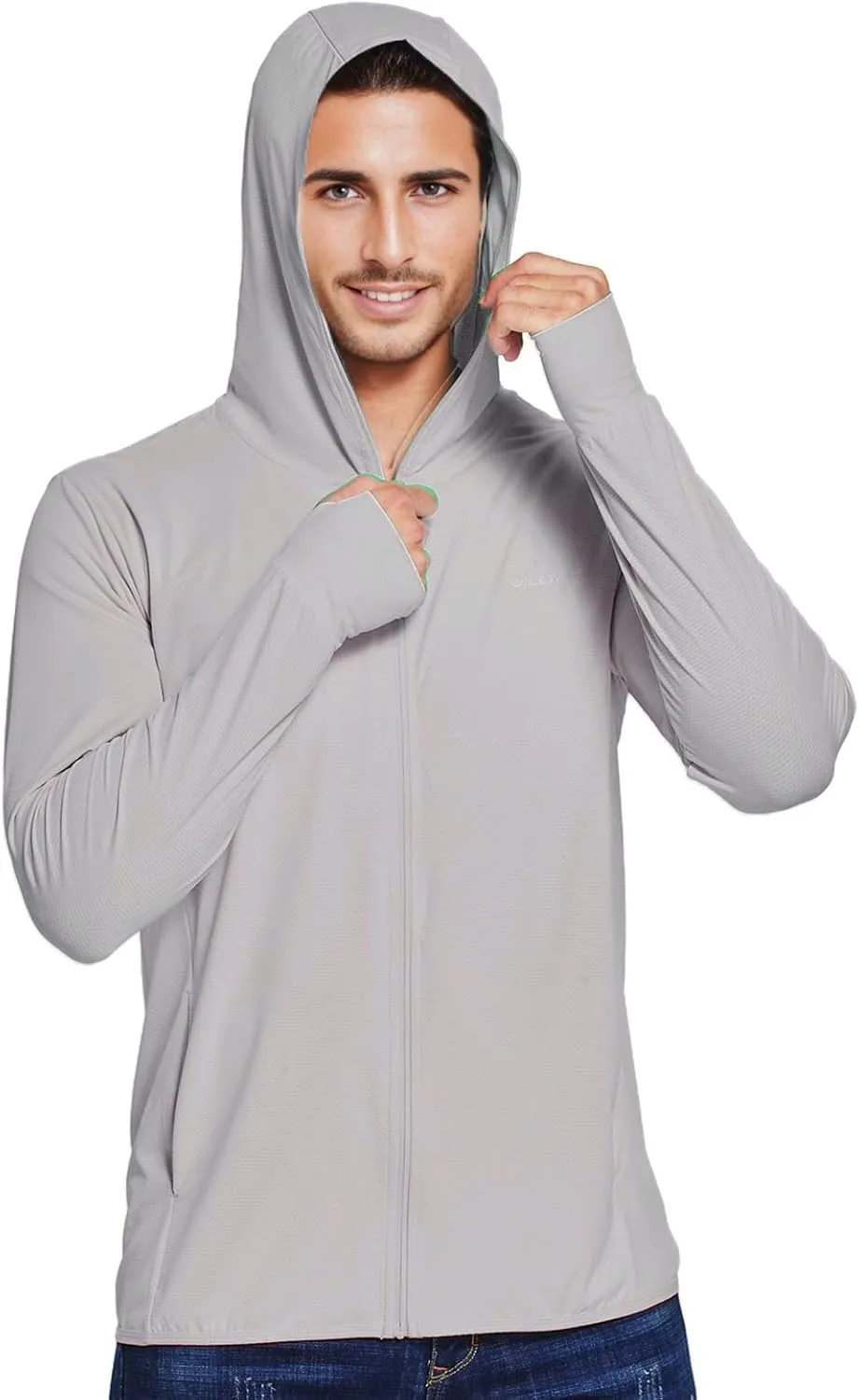 Sun Protection Shirt for Men UPF 50  Long Sleeve Lightweight Breathable Fishing Rash Guard Hoodes Sun Shirt