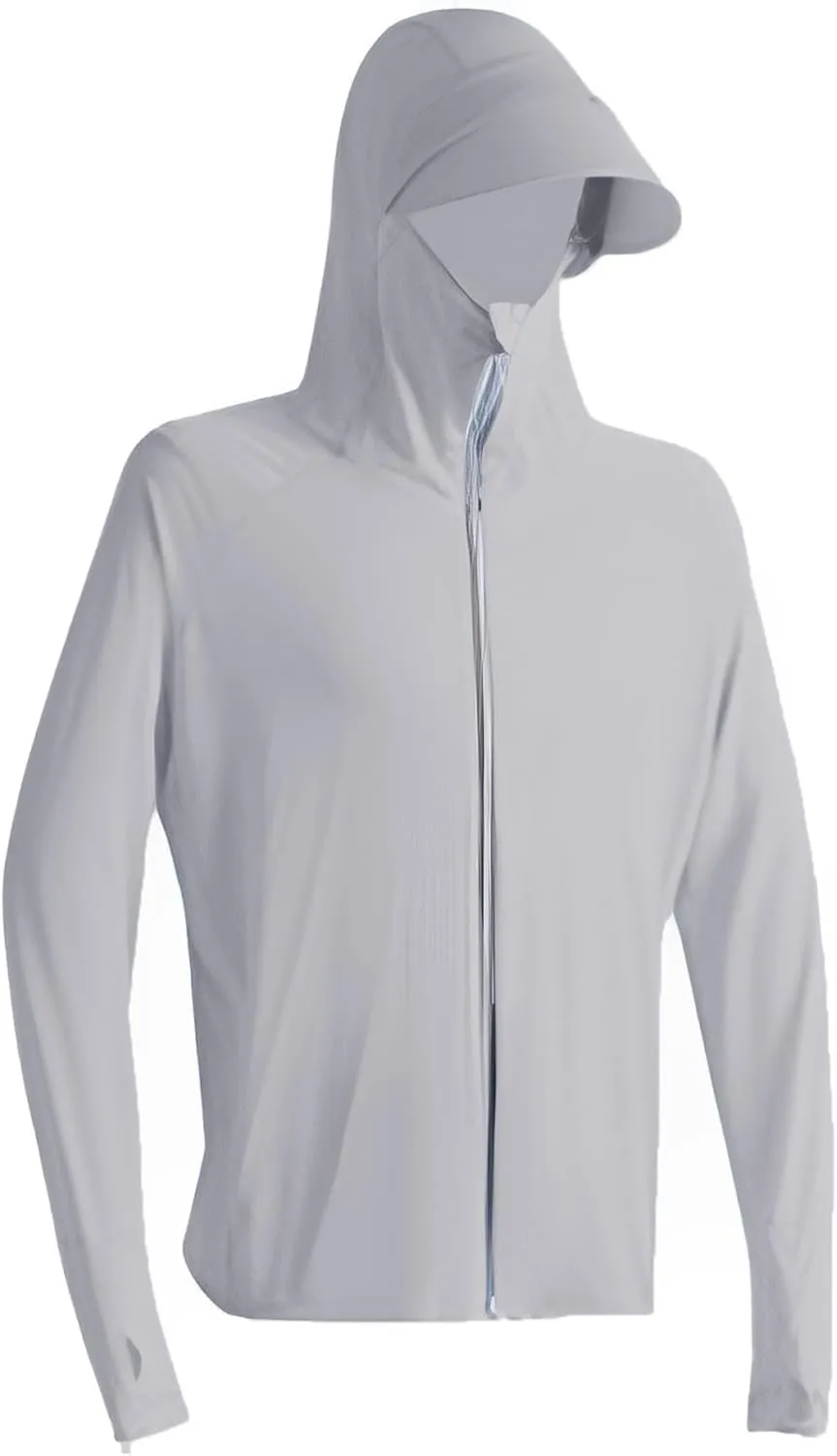 Sun Protection Shirt for Men UPF 50  Long Sleeve Lightweight Breathable Fishing Rash Guard Hoodes Sun Shirt