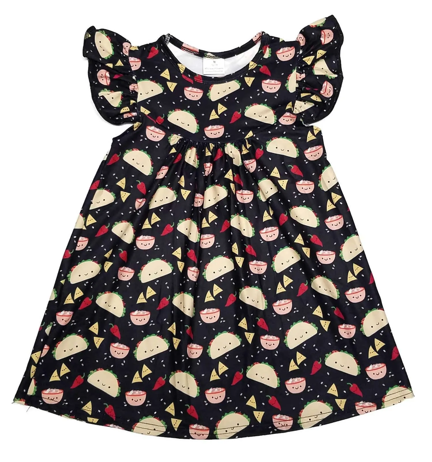 Taco Flutter Milk Silk Dress