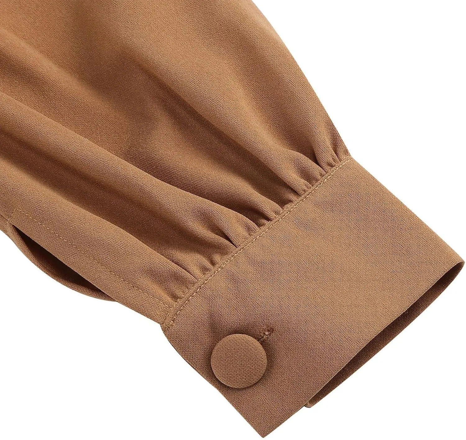 Vintage A-Line Dress for Women Notch Lapel Collar Button Down Dress Elegant Pleated Long Sleeve Solid Maxi Dress