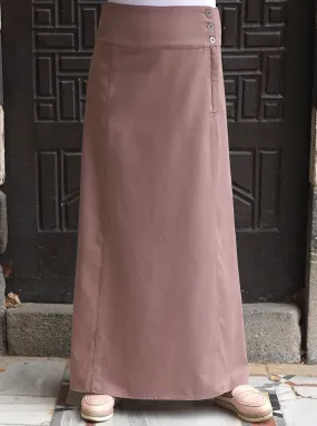 Wide Waistband A-Line Skirt