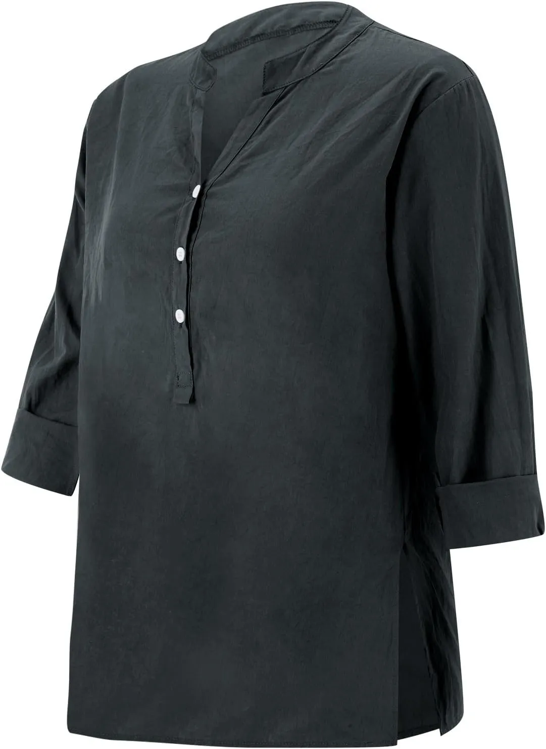 Women Linen Shirts Summer Trendy Short Sleeve V Neck Blouses Lightweight Breathable Tunic Tops Beach Vacation Clothes
