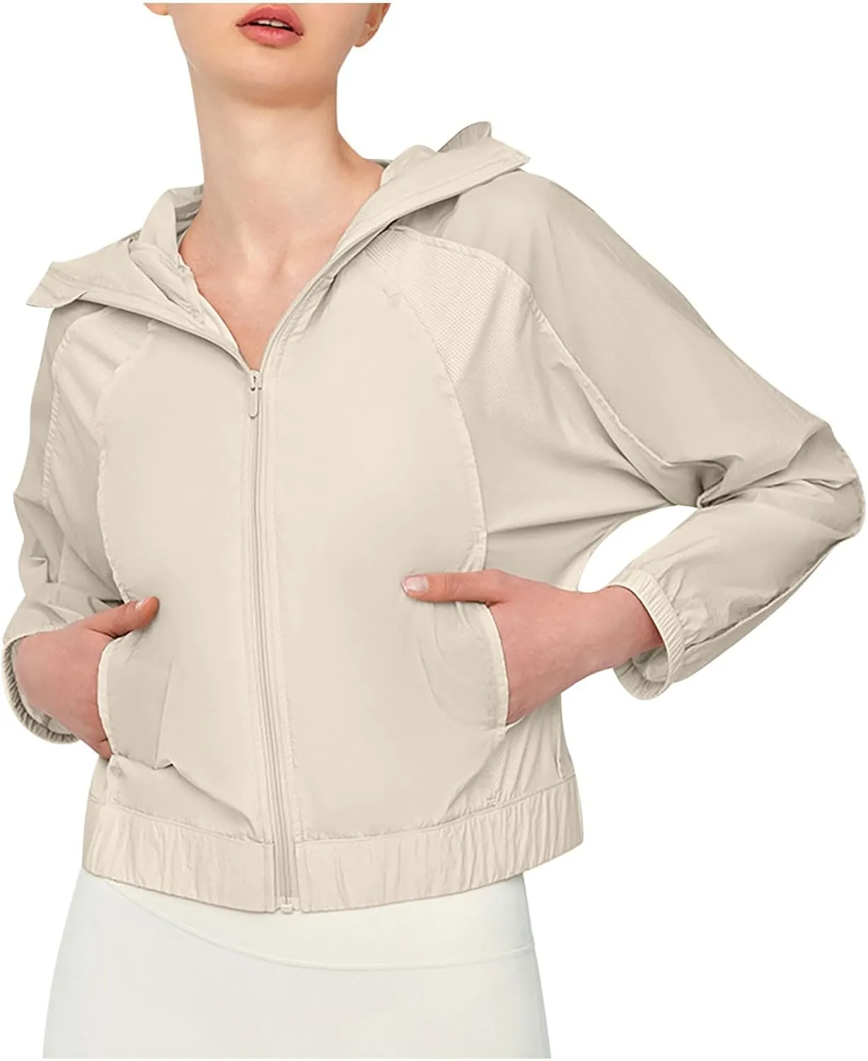 Women UPF 50  Sun Protection Hoodie Jacket Long Sleeve Breathable Cool Hooded Workout Shirts Outdoor Hiking Sun Shirt