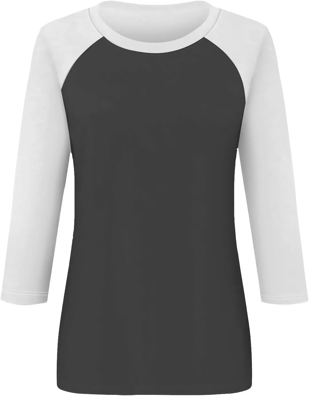 Womens Color Block Tee Crewneck 3/4 Sleeve Summer Top Pullover Lightweight Stretch Soft T Shirts 2025 Trendy Outfits