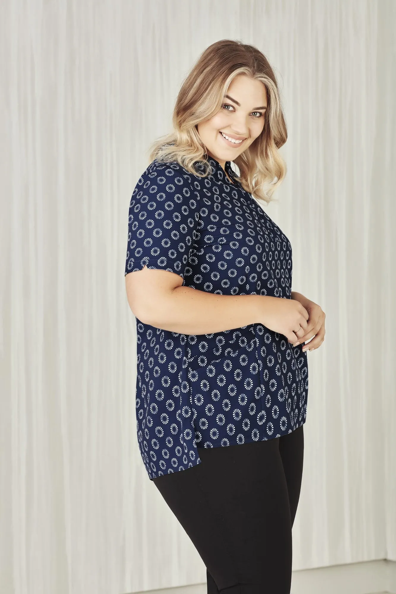 Womens Easy Stretch Daisy Print Tunic