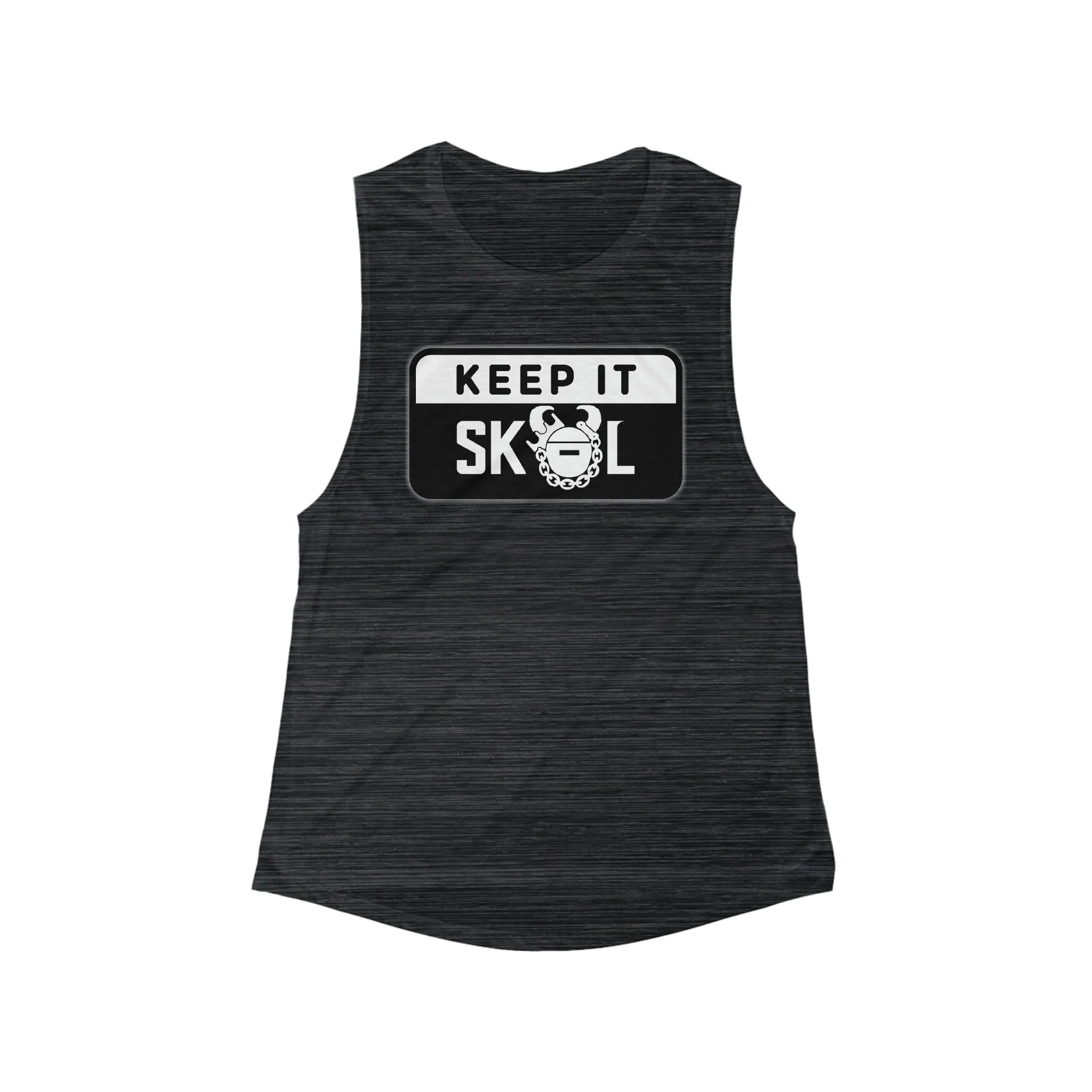 Women's Flowy Scoop Muscle Tank - Keep it Simple (Framed)