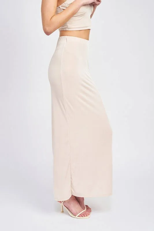 Women's High Waist Maxi Skirt