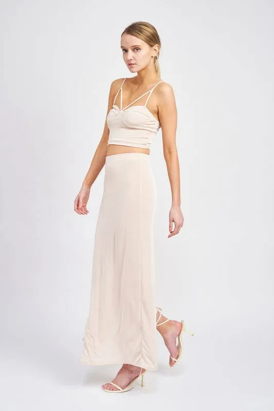 Women's High Waist Maxi Skirt