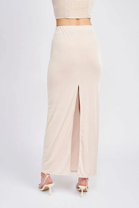 Women's High Waist Maxi Skirt