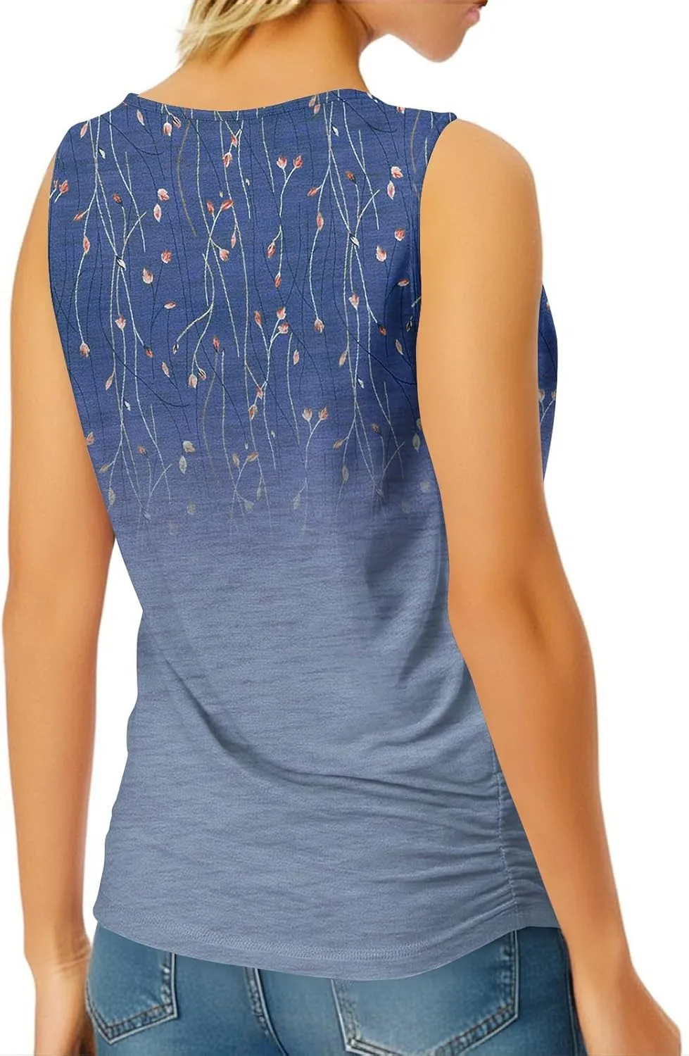 Womens Tank Tops 2025 Sleeveless Square Round Neck Ruched Spring Summer Tee Shirts Basic Outfits Trendy Clothes