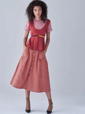 Woven A-Line Skirt