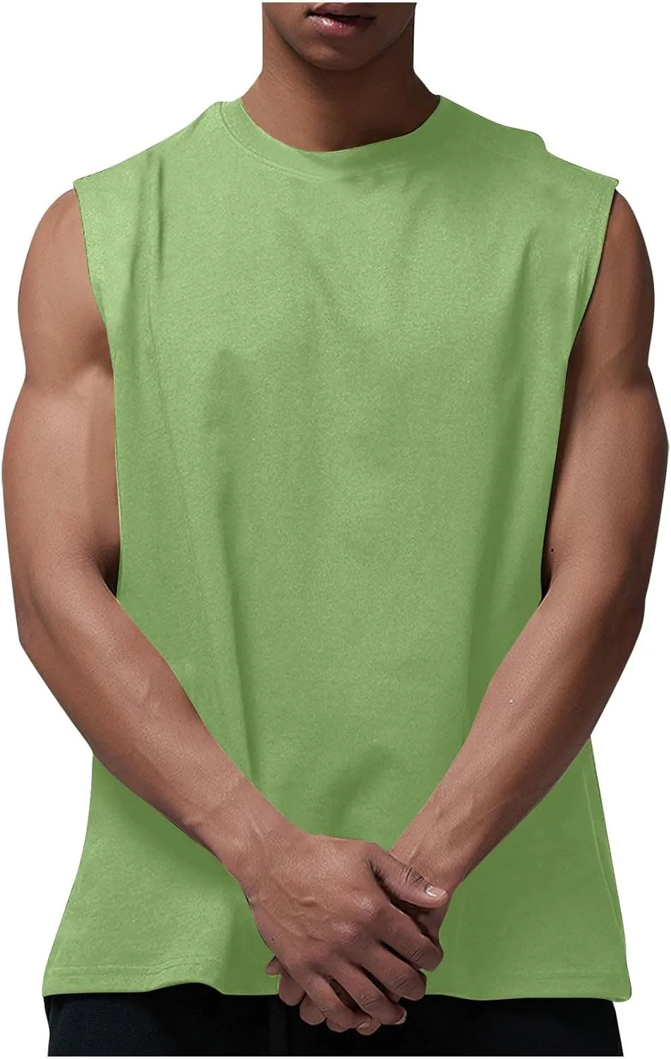 Xiaojmake Mens Sleeveless UPF 50  Tank Shirts Quick Dry Workout Tank Top UV Protection Running Gym Outdoor Athletic T Shirts