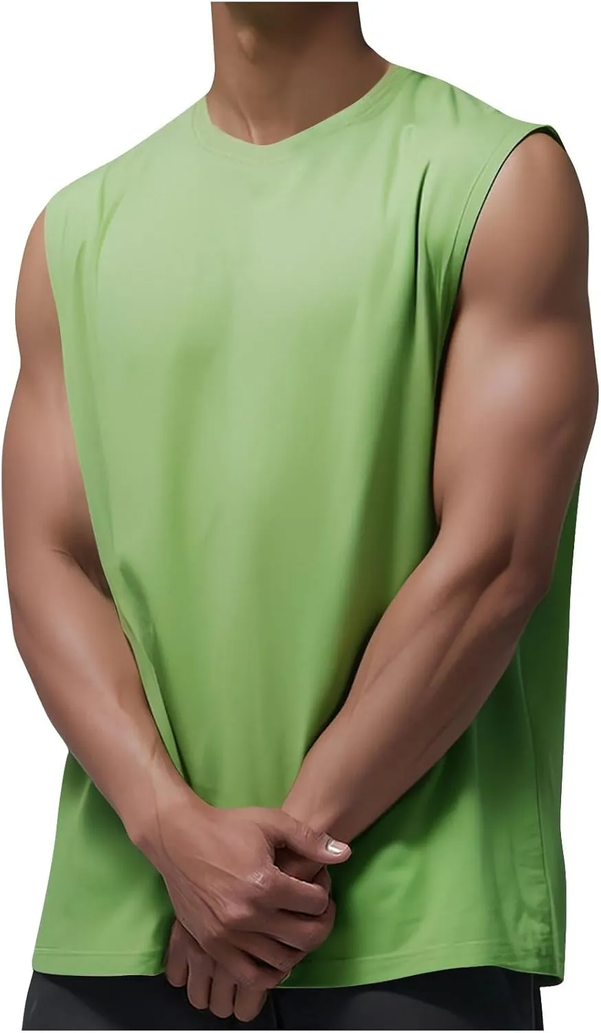Xiaojmake Mens Sleeveless UPF 50  Tank Shirts Quick Dry Workout Tank Top UV Protection Running Gym Outdoor Athletic T Shirts