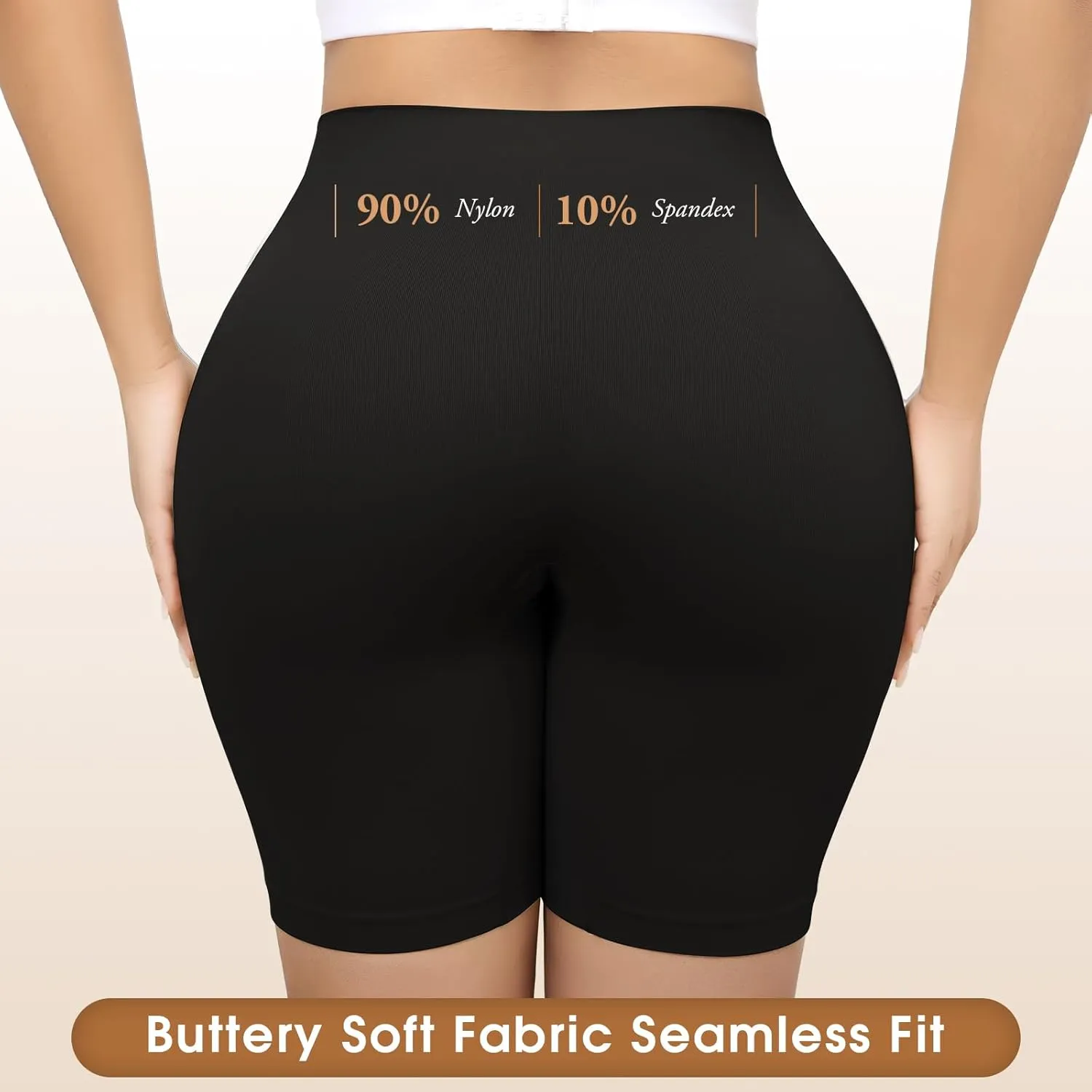 Yeblues 4 Pack Slip Shorts for Under Dresses Anti Chafing Underwear Seamless Comfortable Smooth Yoga Biker Workout Shorts